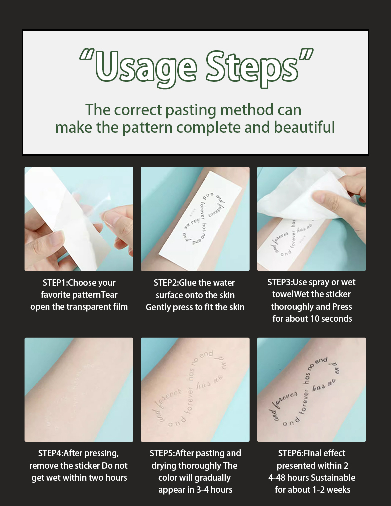 Tatuagem Temporária Moderna e Duradoura à Prova d'Água Design que Dura ...