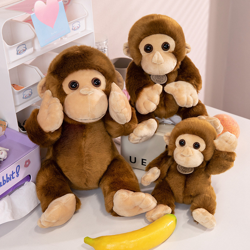 Macaco Plushie Brinquedo De Pelúcia Bonito Safari Brinquedos Selva ...