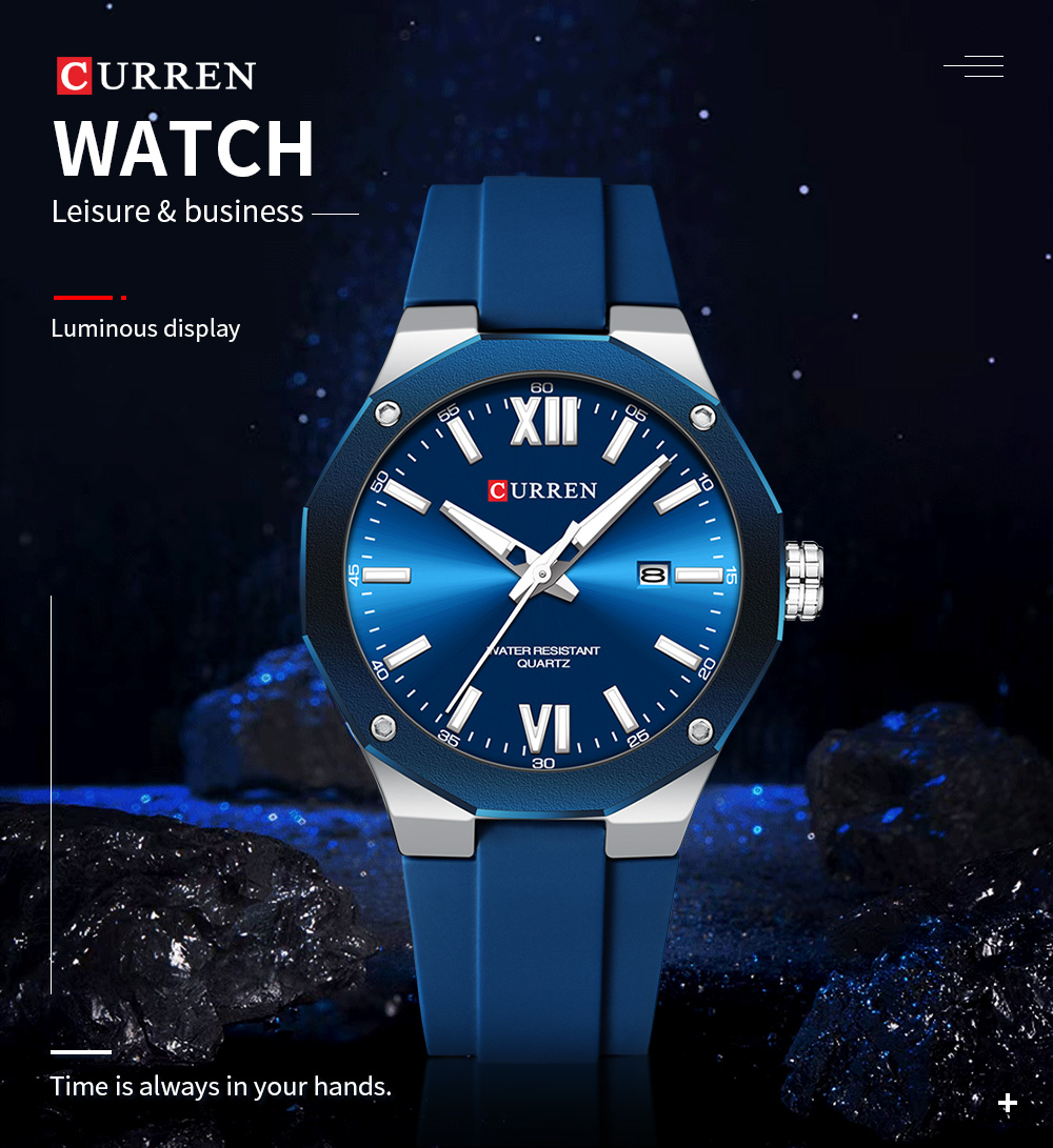 CURREN Relógio Masculino Nova Marca Original Autêntica Análogo Luminoso ...