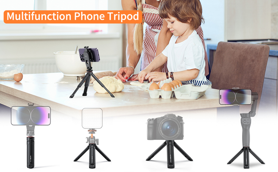 UURIG TP05 Mini Tripé Extensível Para Câmera , Alça Portátil Selfie ...