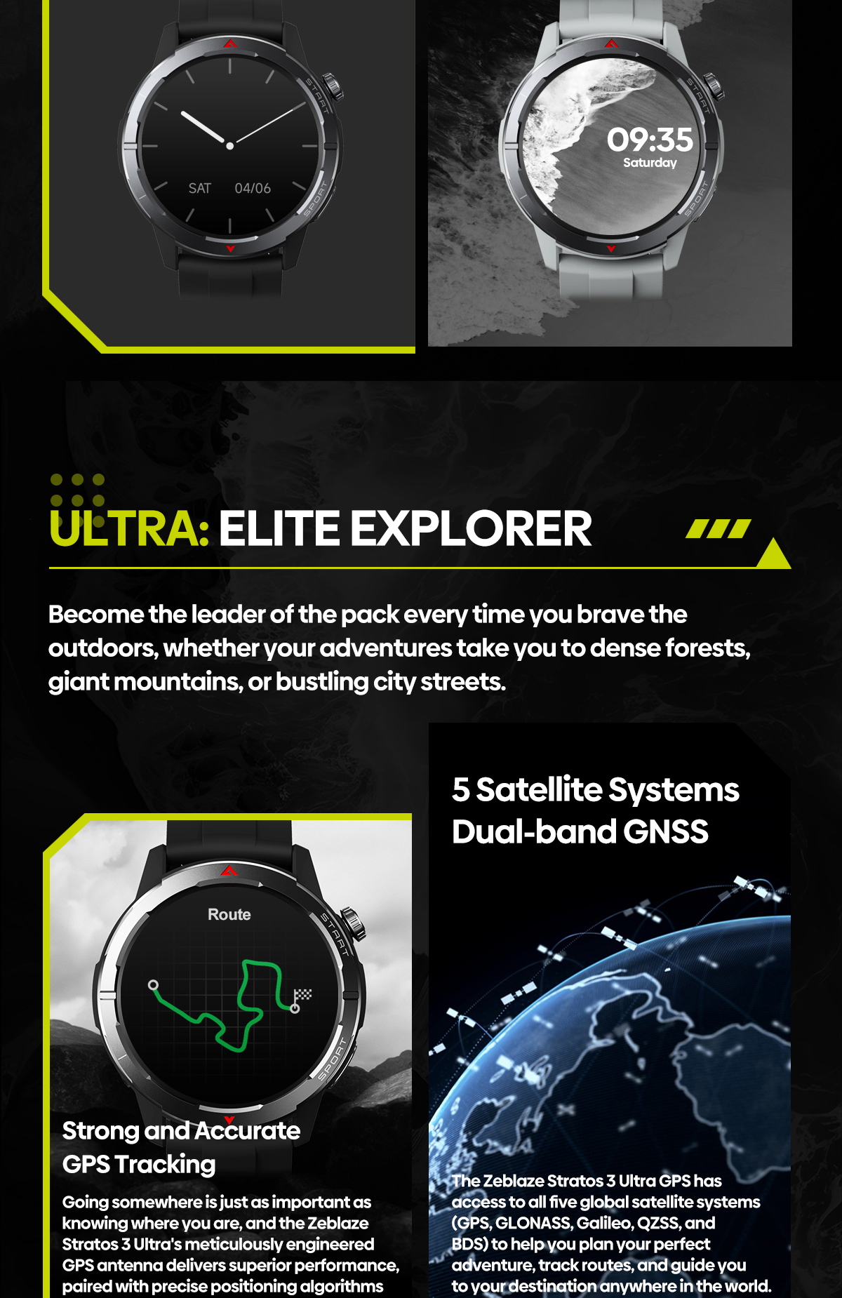 Novo Zeblaze Stratos 3 Ultra GPS Smartwatch Relógio Inteligente ...