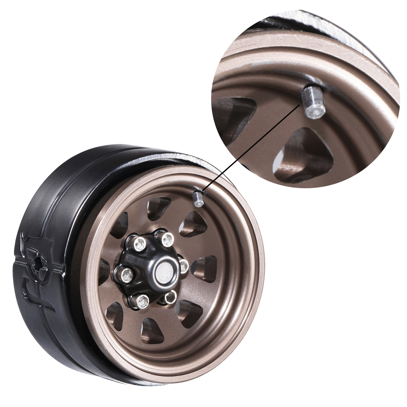 DJ Metal Liga De Alumínio 1.3 Pol . Pneus Roda Peso Ganho Hub Rodas 4