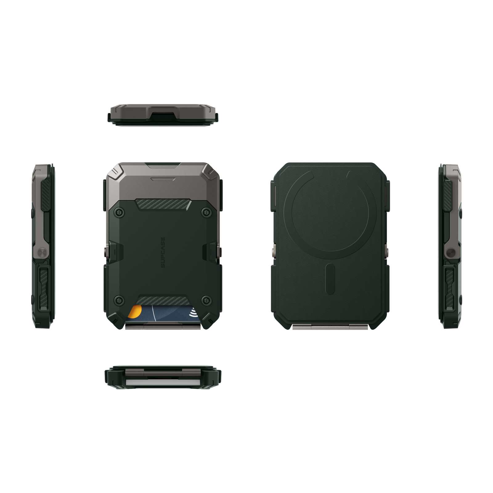 Carteira Magnética SUPCASE Com Suporte Compatível Para 5 Cartões ...