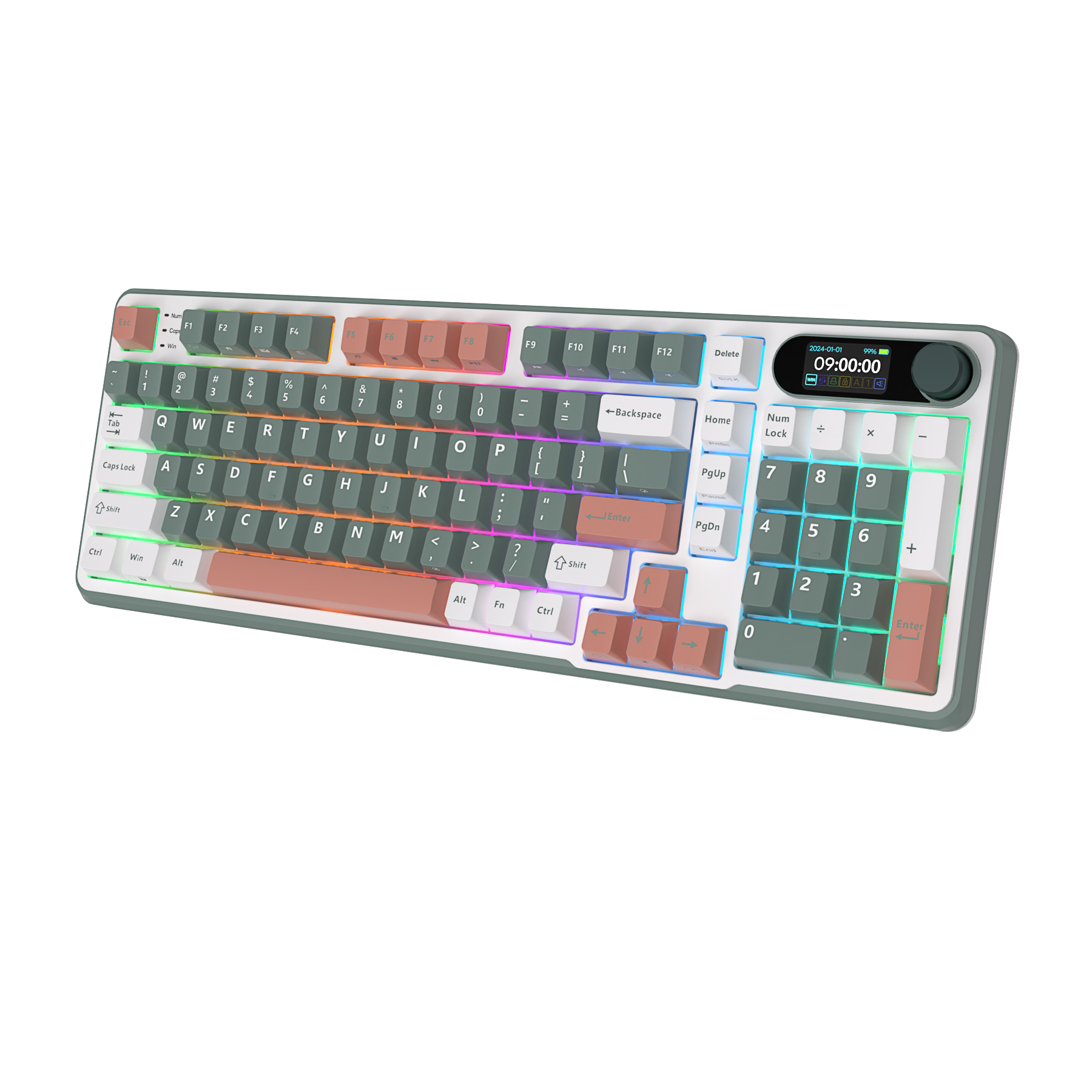 Royal Kludge RK S98 R75 Keycaps 98 Teclas 81 Teclado Mecânico Apenas ...