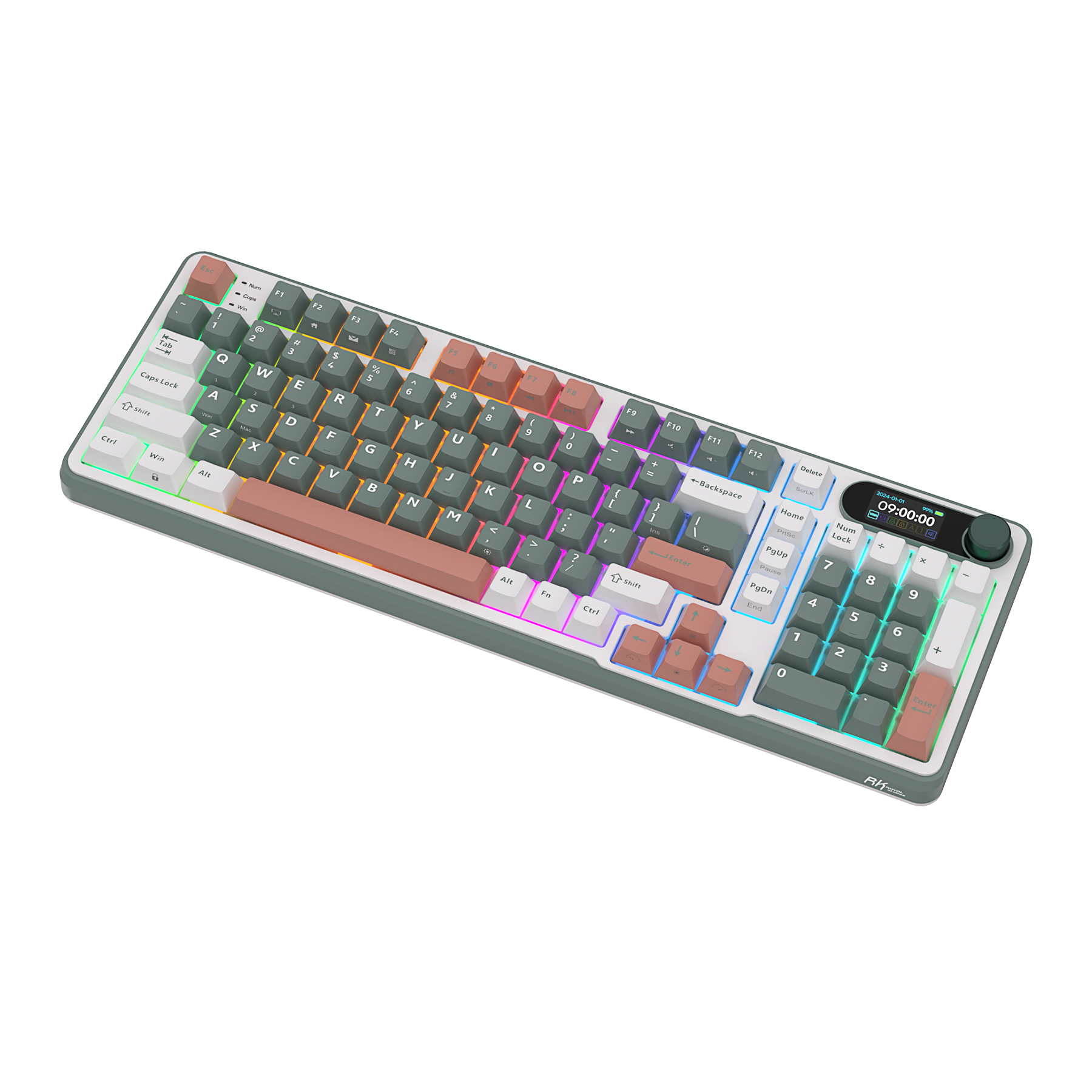Royal Kludge RK S98 R75 Keycaps 98 Teclas 81 Teclado Mecânico Apenas ...