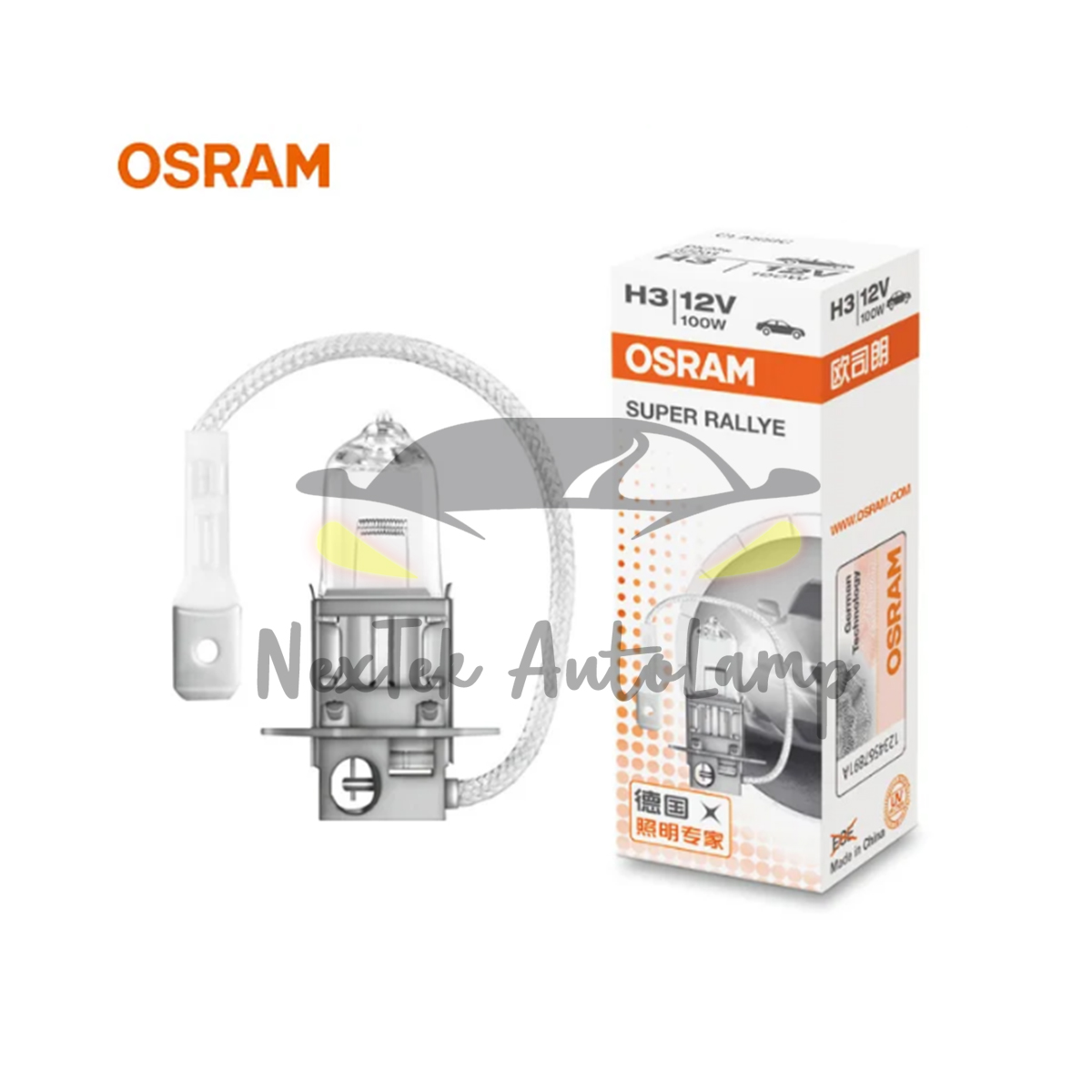 OSRAM Super Rallye H1 H3 H4 H7 12V 24V 80W 100/90W 3200K Lâmpadas ...
