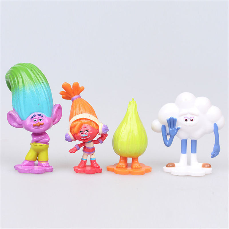 12 Pçs/Set Anime Dos Desenhos Animados Trolls Figura Elf Princesa Poppy ...