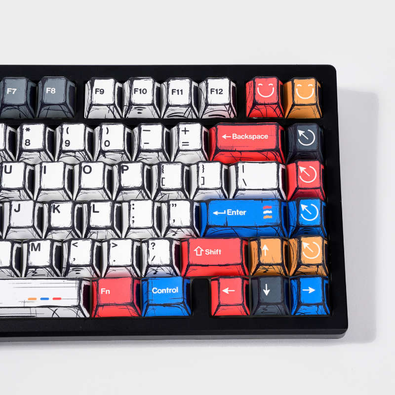 Comic Wind Keycaps PBT Dye-sub Cherry Profile Keycap Personalizados ...