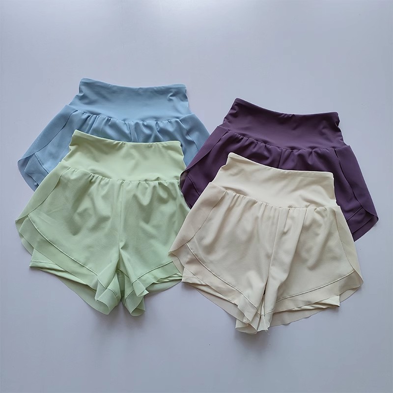 Shorts Esportivo Feminino Cintura Alta - Secagem Rápida Com Bolsos