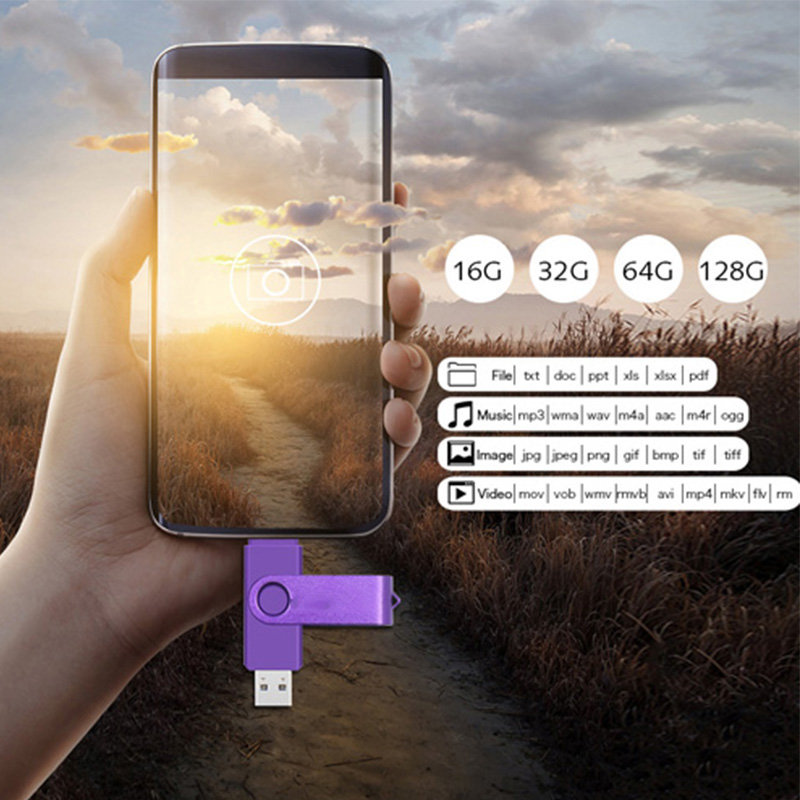 Driver Flash dois em um Otg 1 TB/512 GB/256 GB/128 GB/64 GB/32 GB USB 2 ...