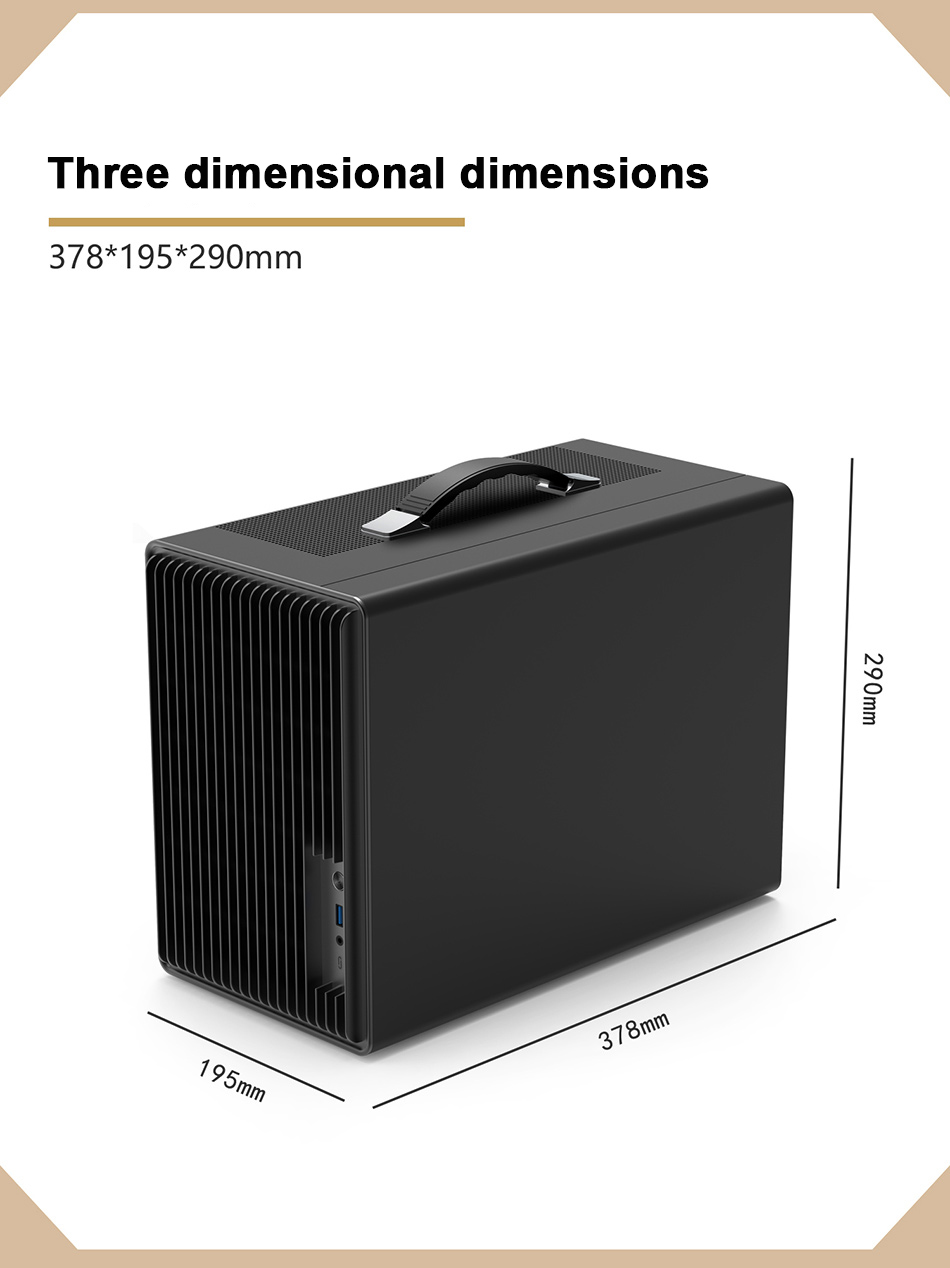 Power Train P40 Mesh MATX Desktop Case Portátil DIY Mini Compacto ITX ...