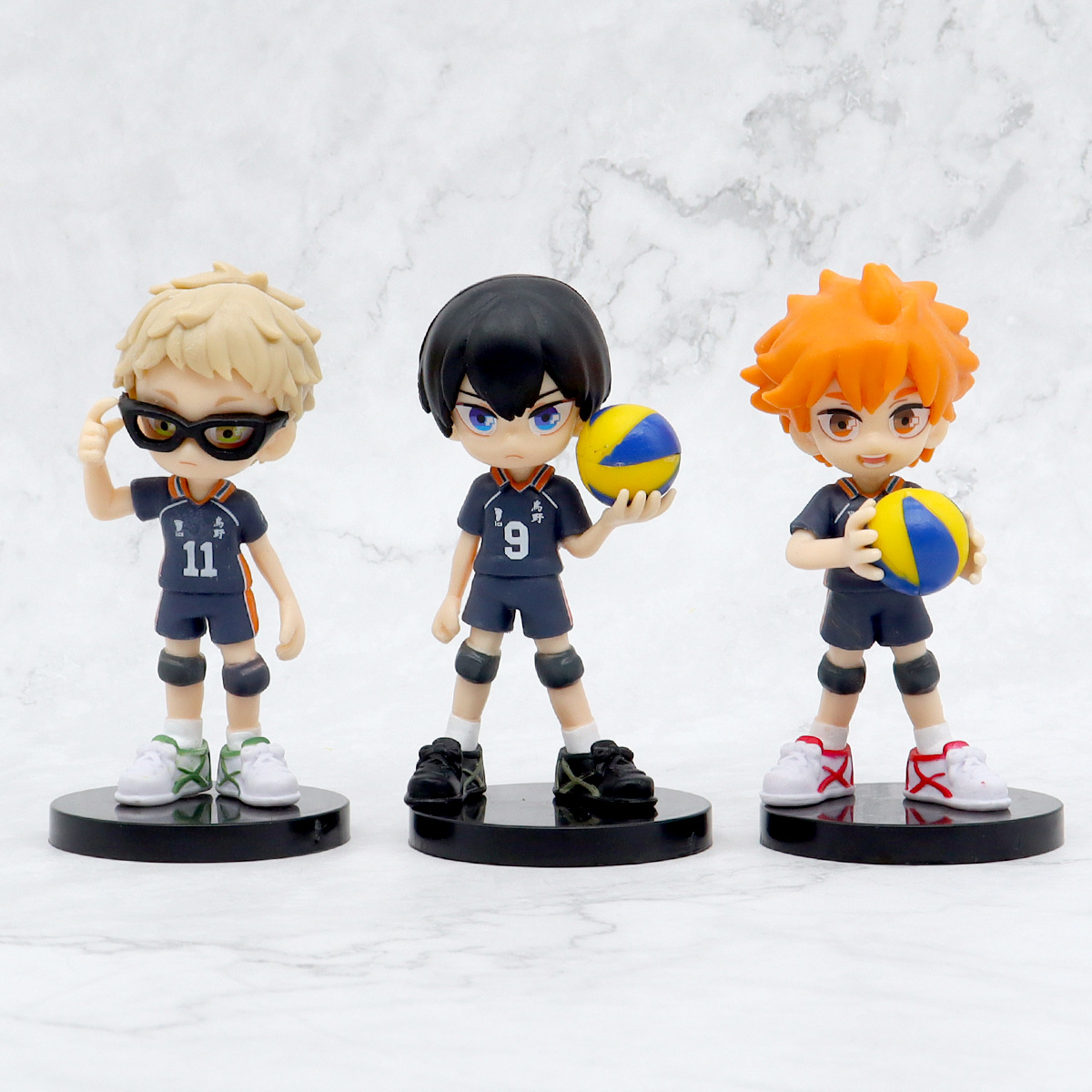 6 Pçs/Set 10cm Haikyuu ! Anime Figura Hinata Shoyo Tobio Kageyama ...