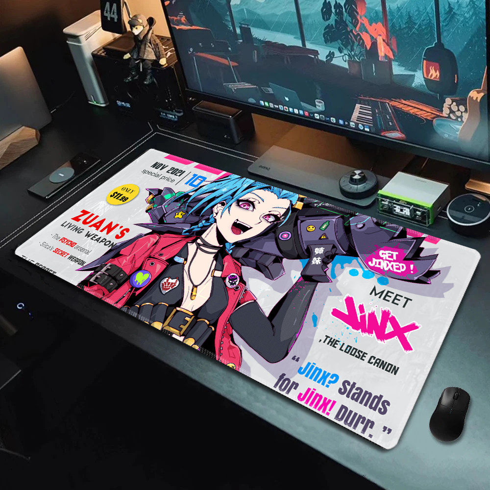 Mouse Pad Tapete De Mesa De Jogos Runaway Loli Jinx Impermeável ...