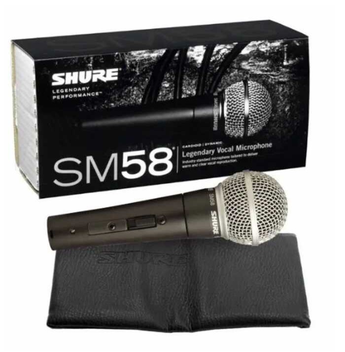 Microfone Shure Glxd4 beta58a Duplo Sem Fio/ Bastão em Metal