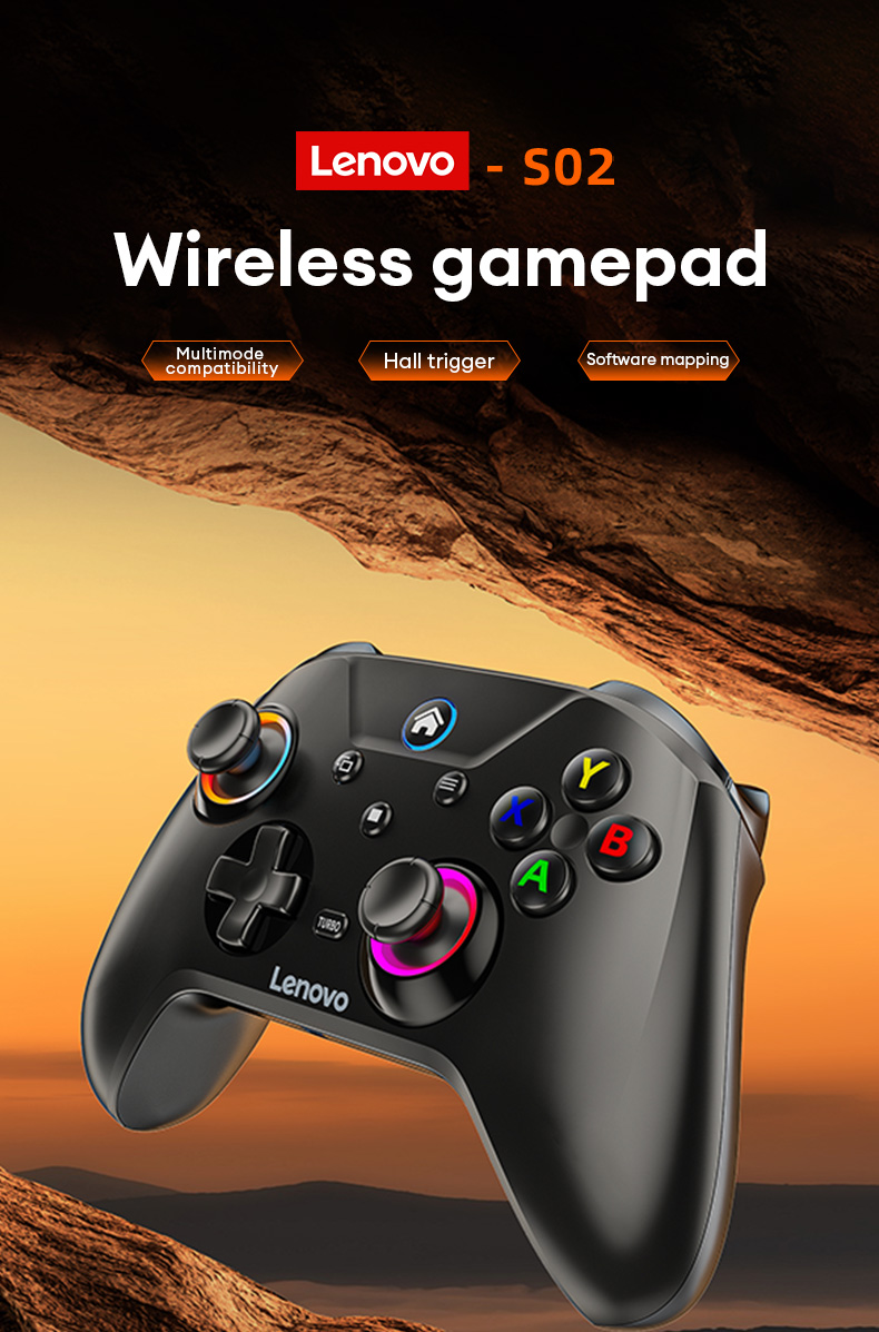 Controle sem fio Lenovo S02 Bluetooth 2.4G Para Gamped Console ...