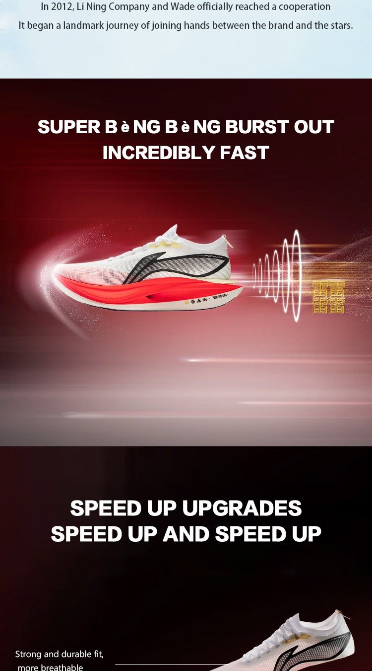 LI-NING FEIDIAN 5 ELITE Tênis De Corrida Unissex Esportes