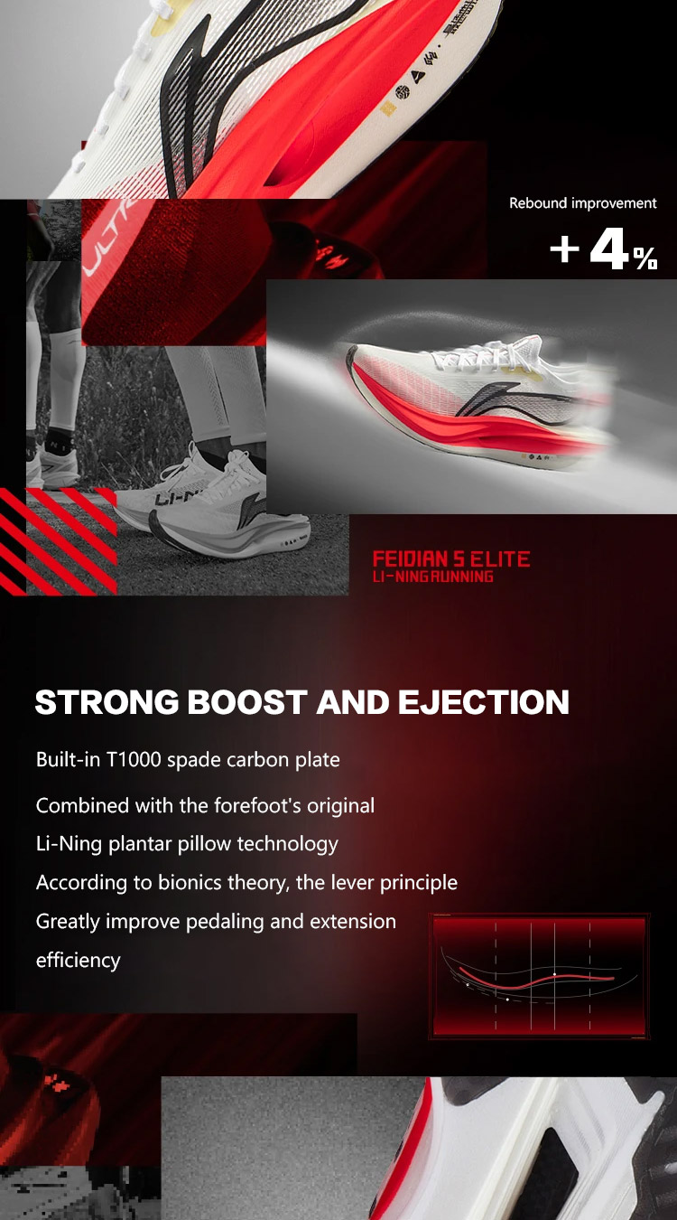 LI-NING FEIDIAN 5 ELITE Tênis De Corrida Unissex Esportes