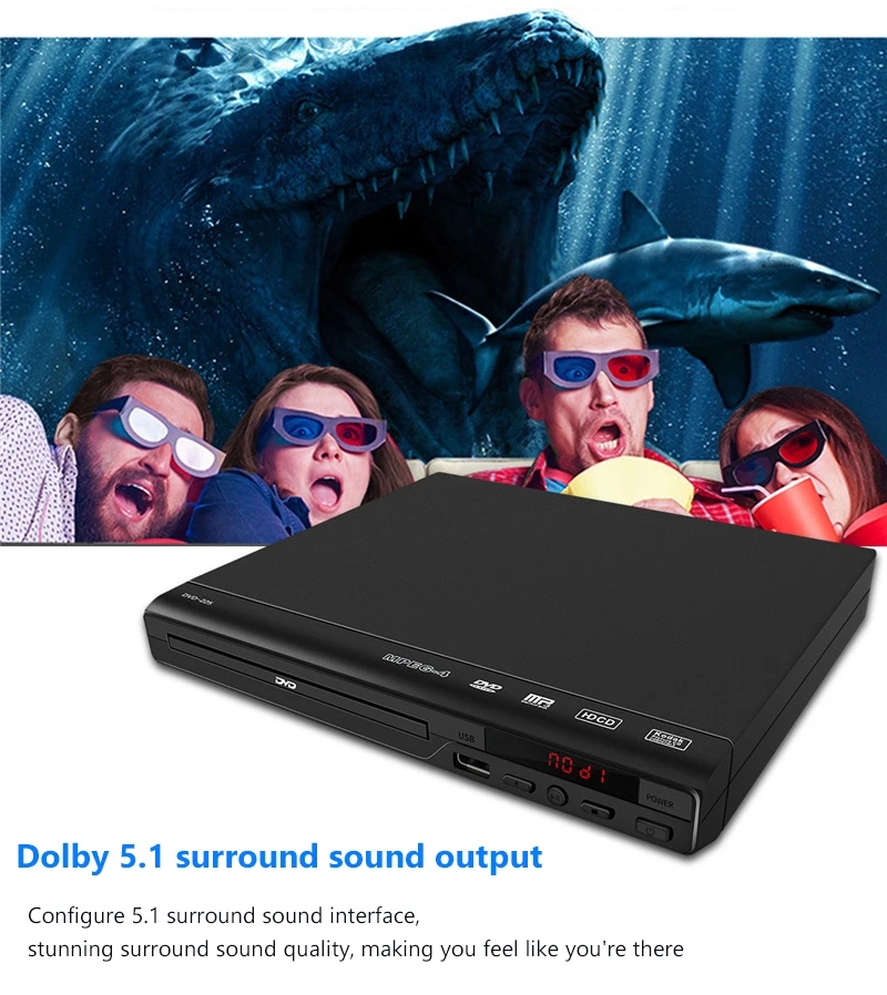 DVD Player 1080P Home Players Full HD Multimídia Digital TV Disc ...