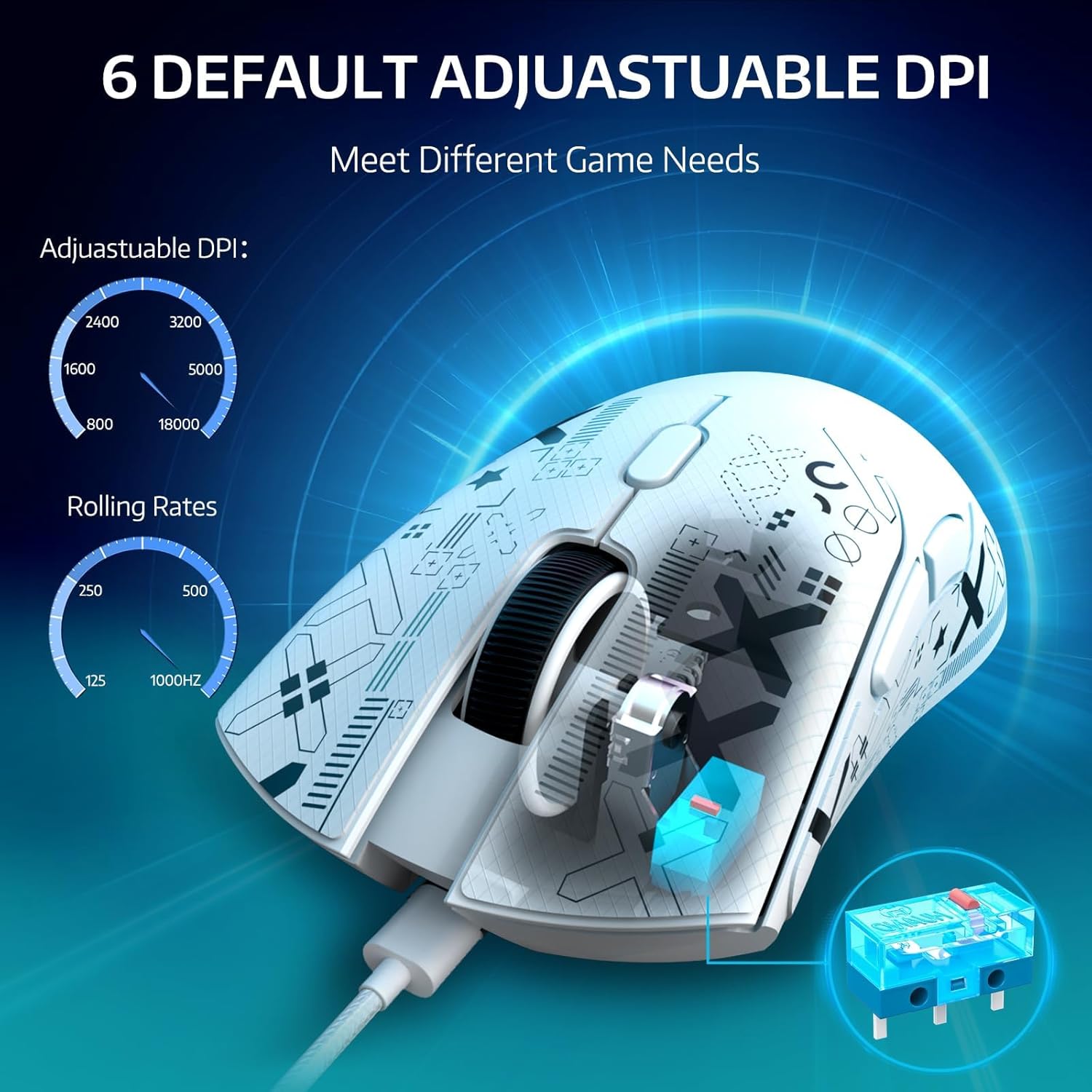 Attack Shark R1 Mouse with PAW3311 Sensor Three-mode Wireless Bluetooth ...