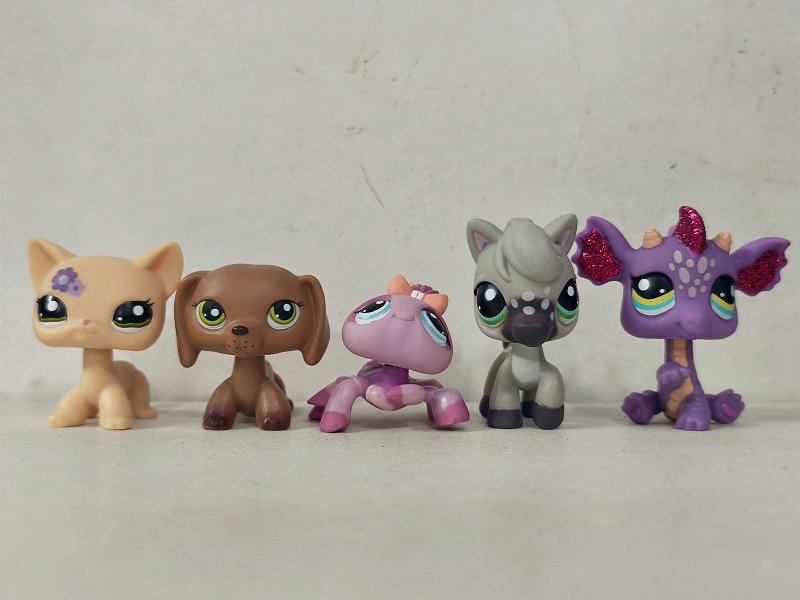 5 Pçs/Lote LPS Figura Gato Cavalo Aranha # 1962 139 Brinquedo Infantil ...