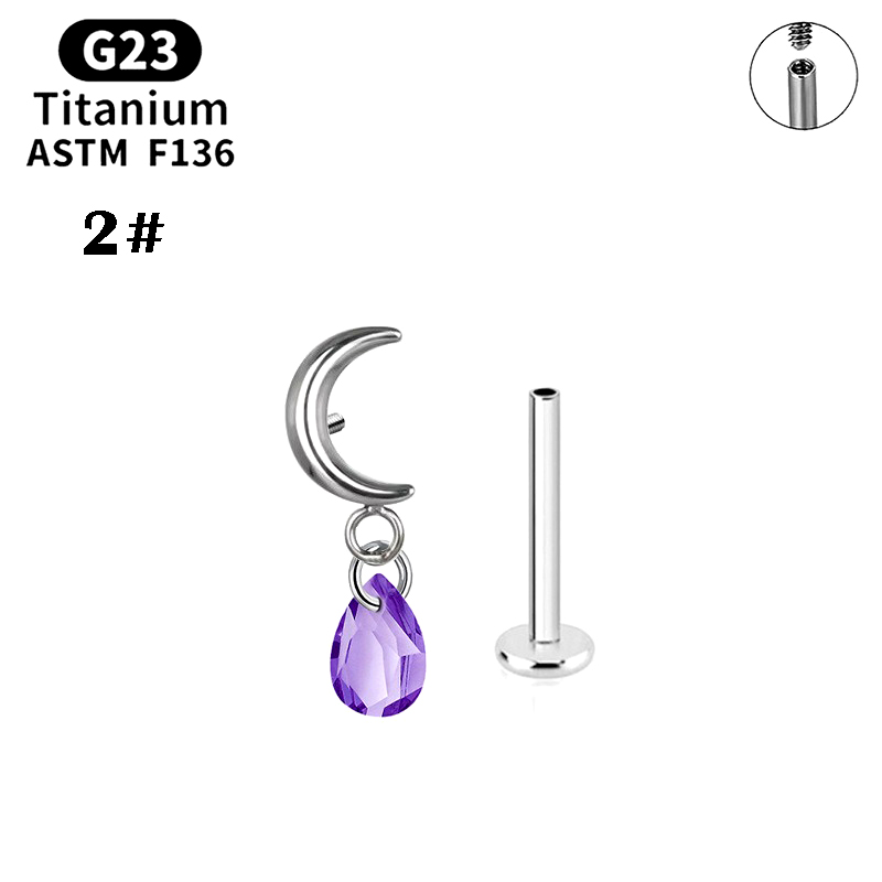 Acessório De piercing De Brinco De Anel Labial De Zircão Pentagrama De ...