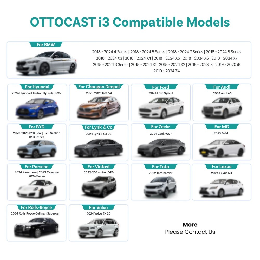 2026 OTTOCAST I3 AI Box Für BMW, Wireless CarPlay Produktbild-Vorschau 10