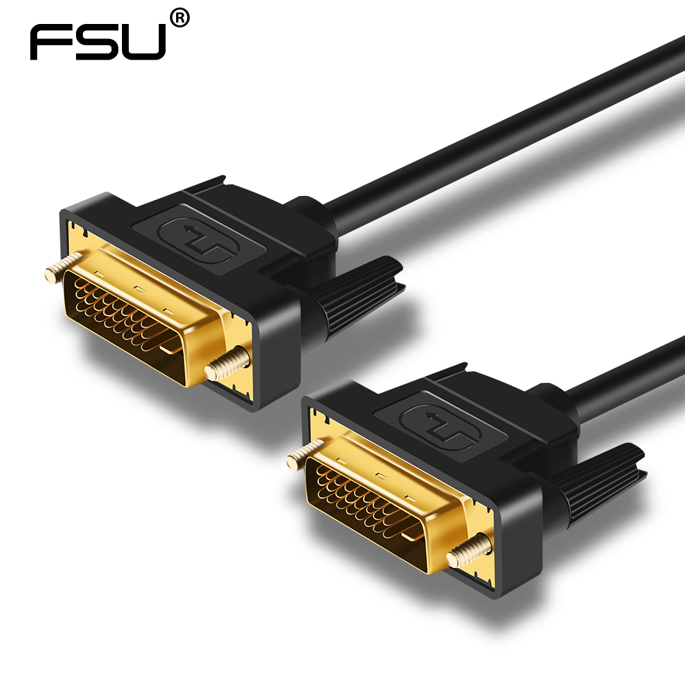 Cabo FSU DVI Para 24 + 1 Plugue Banhado Macho-1080p LCD DVD TV Conector ...