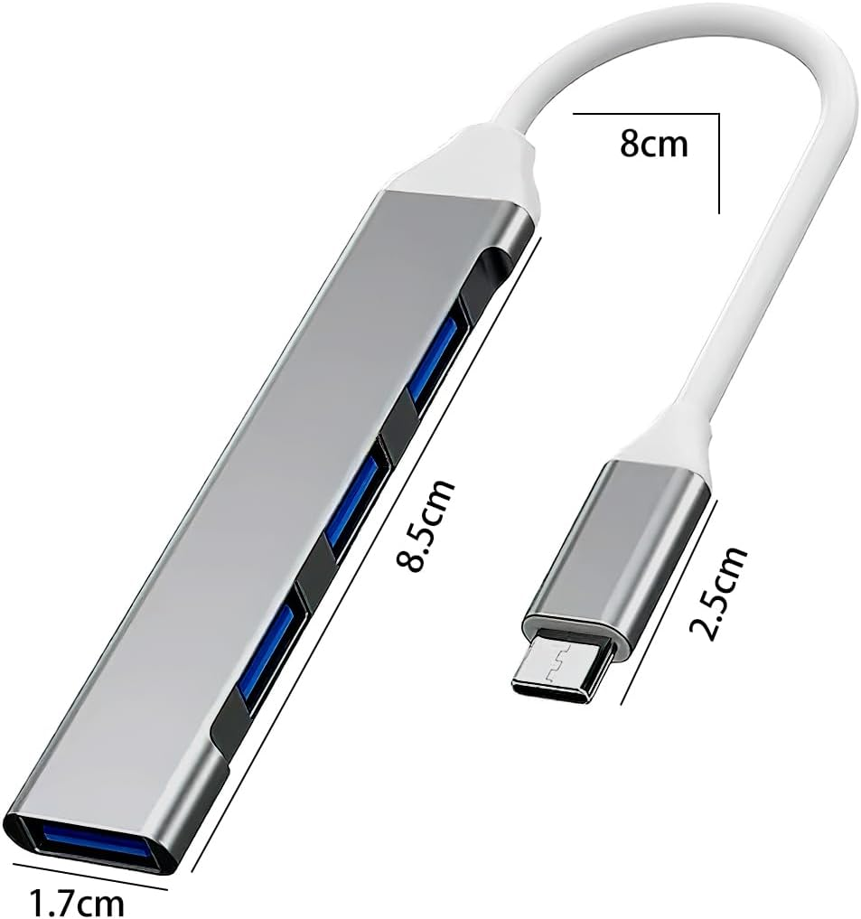 Novo Adaptador HUB Tipo C USB 4 em 1 para Transferência de Dados em ...