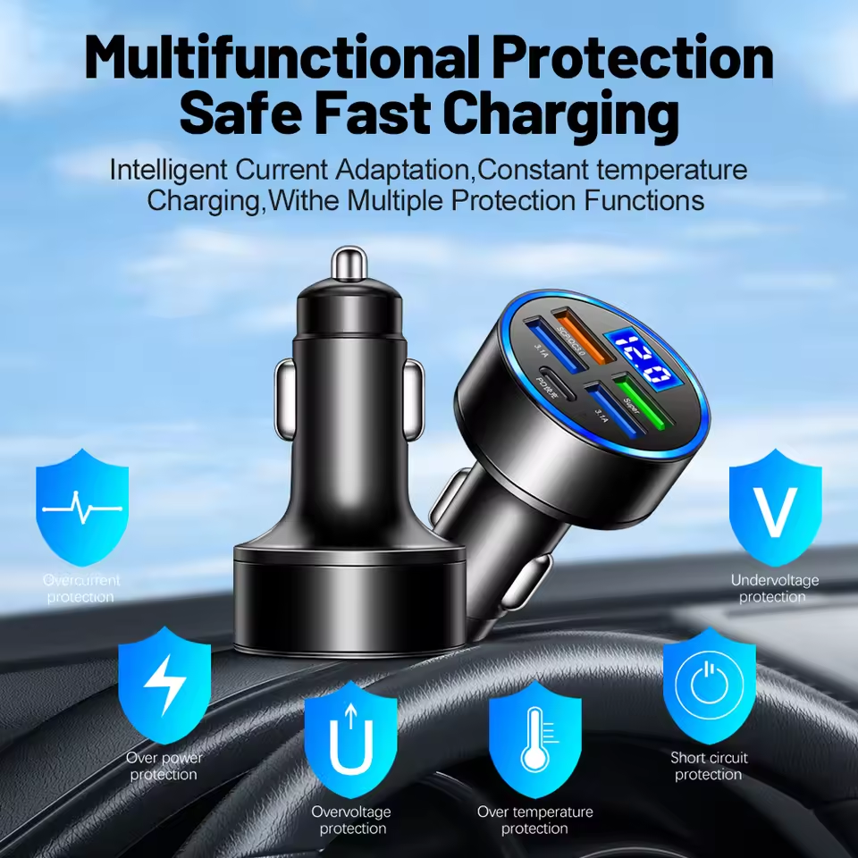 CARICATORE DA AUTO magnetico 30 Watt ricarica rapida Porta Telefono per