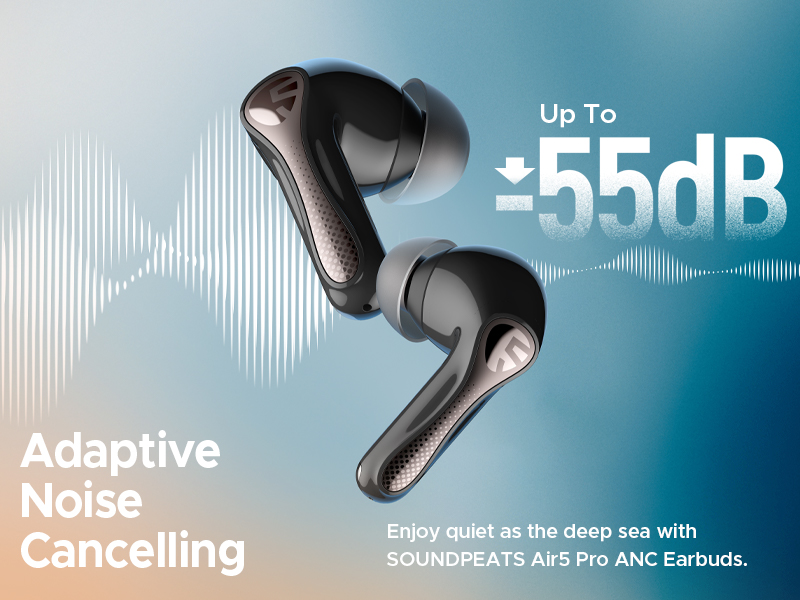 SoundPEATS Air5 Pro Bluetooth 5.4 Fones De Ouvido Intra