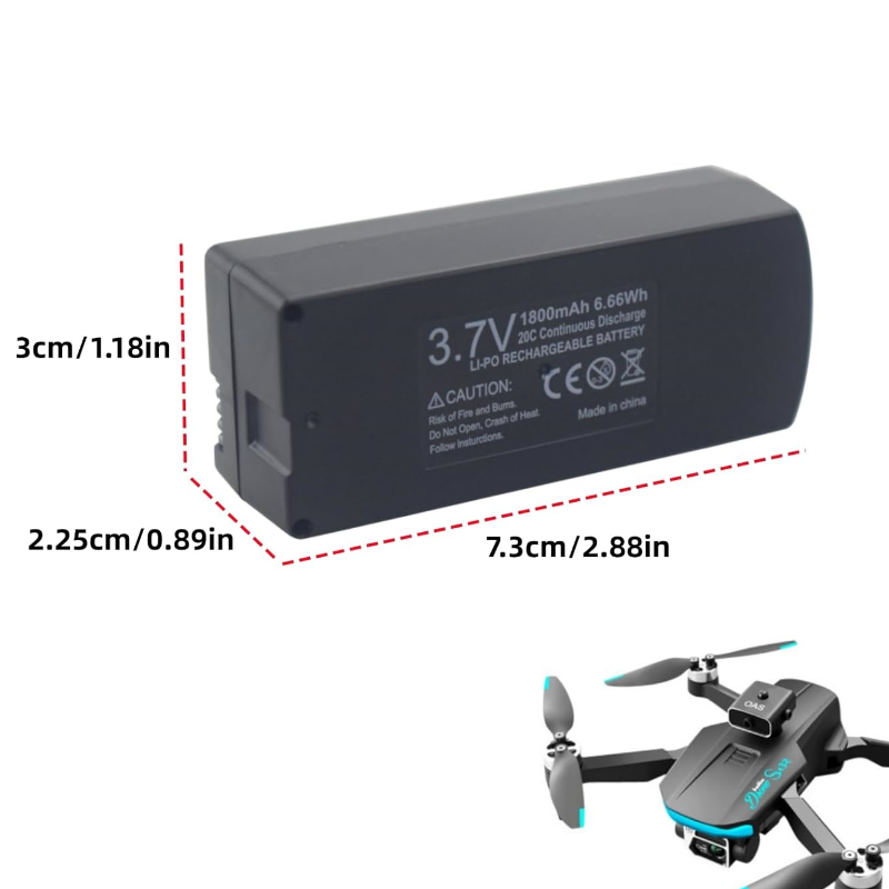 3.7V 1800mah Lipo Battery 25C XH2.54 Plug & USB Charger For RC - Foto 3