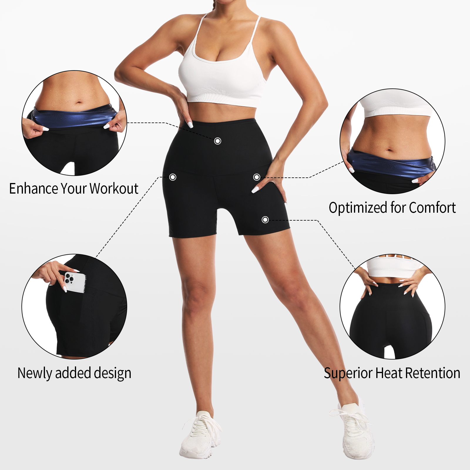 Bermuda Sauna Minceur En Néoprène - Taille 42/44 - Pour Hommes Et Femmes