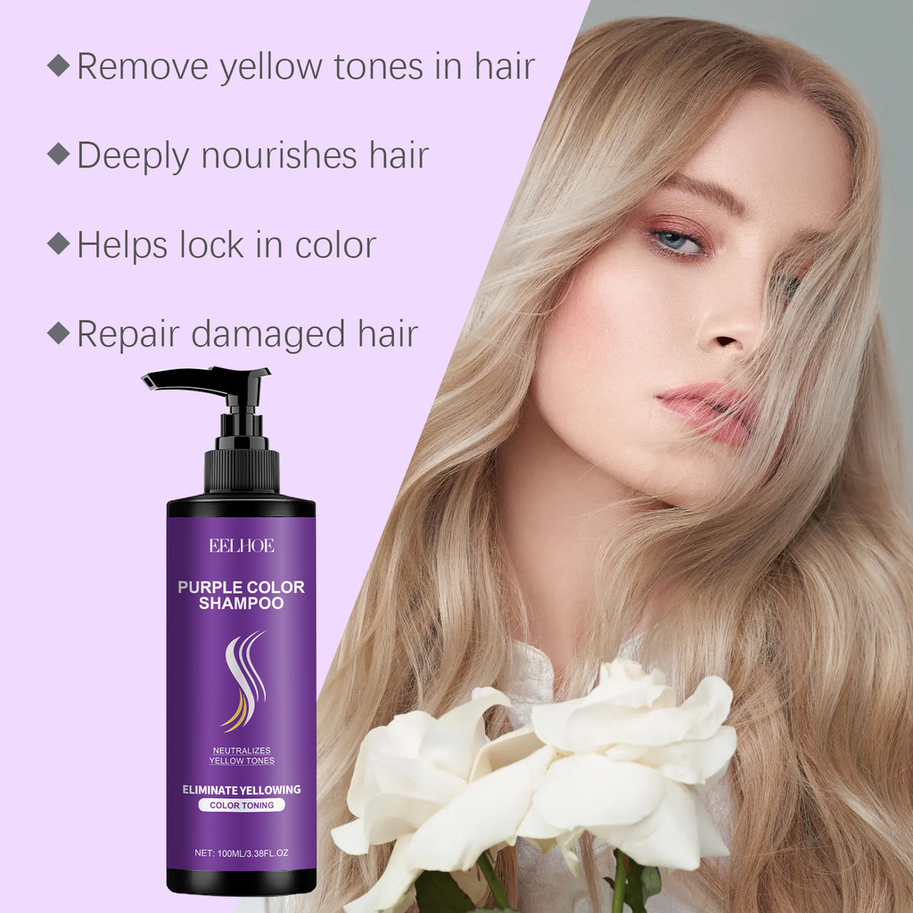 Shampoo Roxo Queratina Lixívia Proteger A Cor Do Cabelo Após Tingimento ...