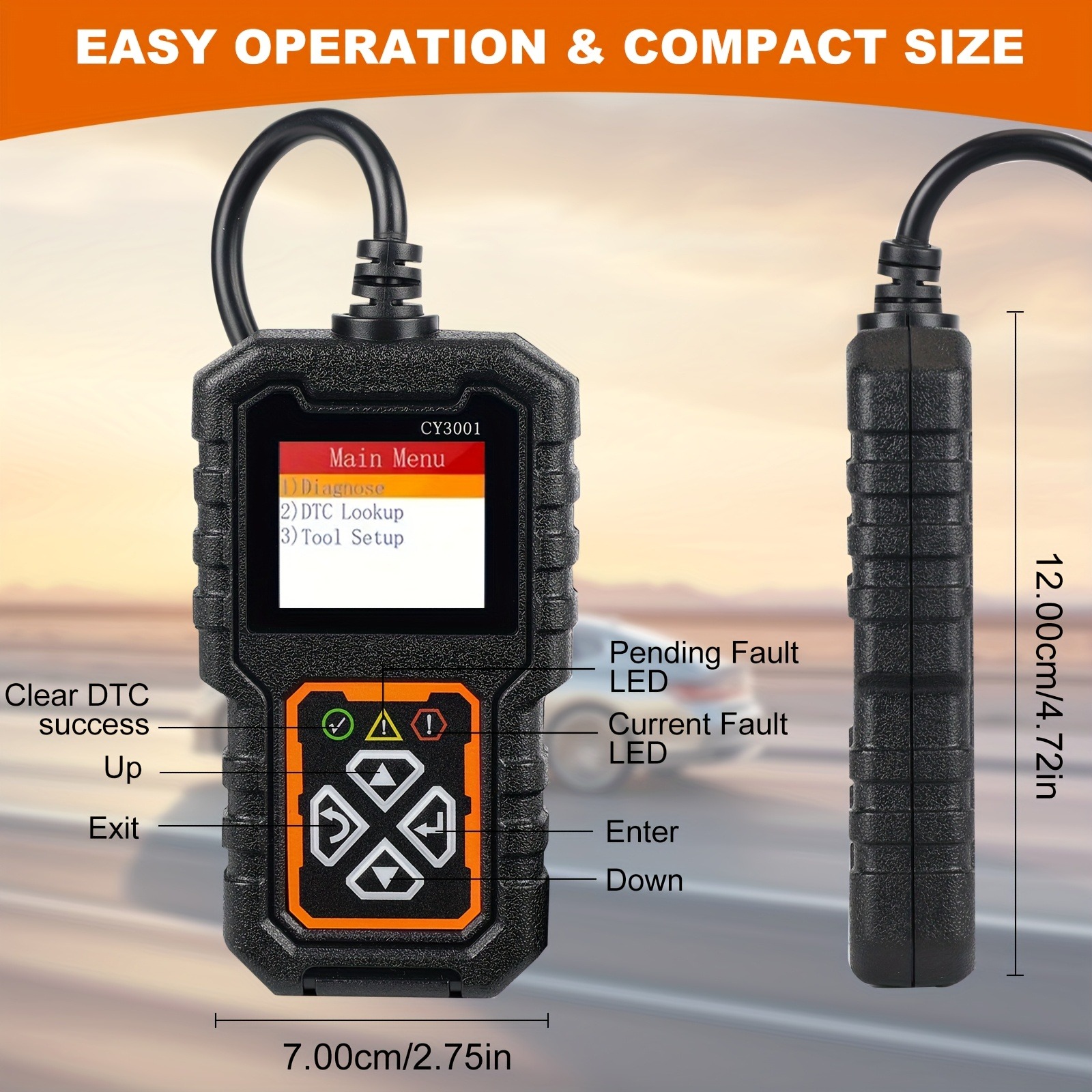 Scanner Obd2 Cy3001, Leitor E Ferramenta De Diagnóstico Can Para Todos ...
