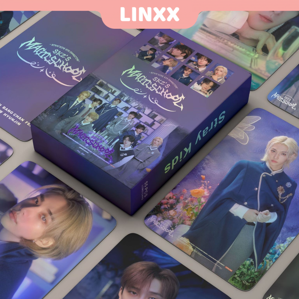 LINXX 55 Pcs Stray Kids Magic School Álbum 5 Star Perfect Day Lomo Card ...