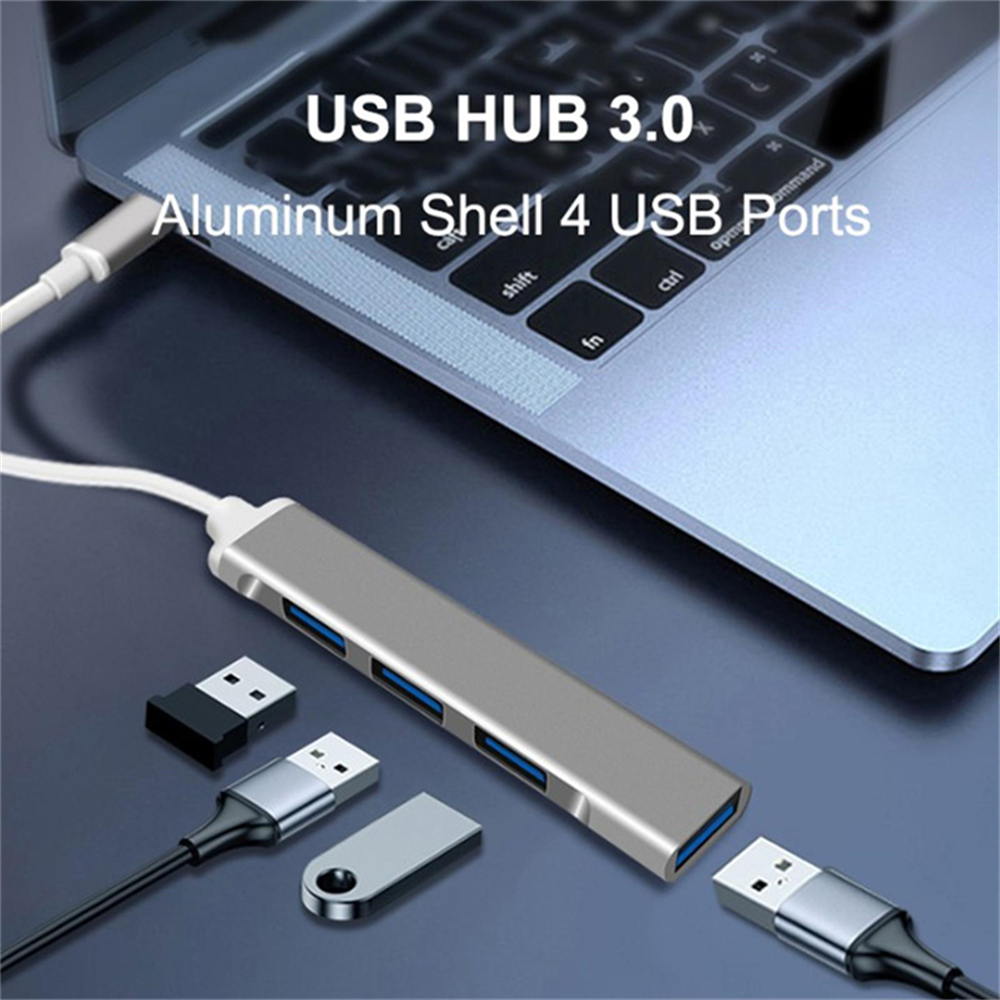Hub USB 3.0 Type C OTG Alumínio 4 Em 1 Adaptador Portas Expansor ...
