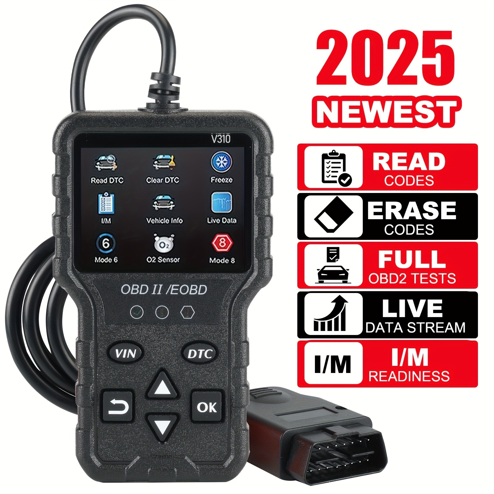 Scanner OBD2 Diagnóstico - Leitor de Luz de Verificação do Motor ...