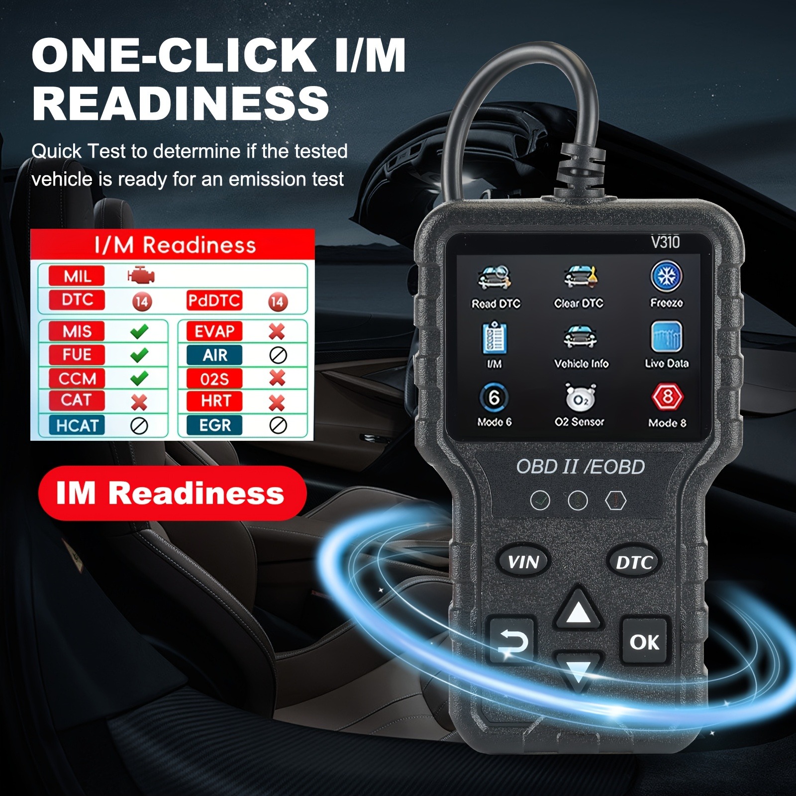 Scanner OBD2 Diagnóstico - Leitor de Luz de Verificação do Motor ...