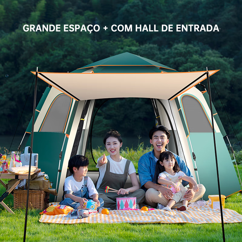 Grande Barraca De Acampamento Automática 3-5 Pessoas Configuração ...