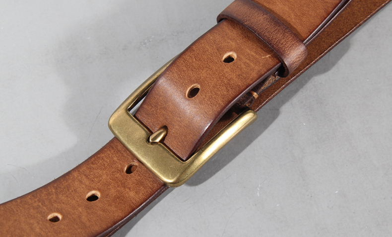Cinto Masculino Couro Genuíno Vintage Luxo Artesanal 3