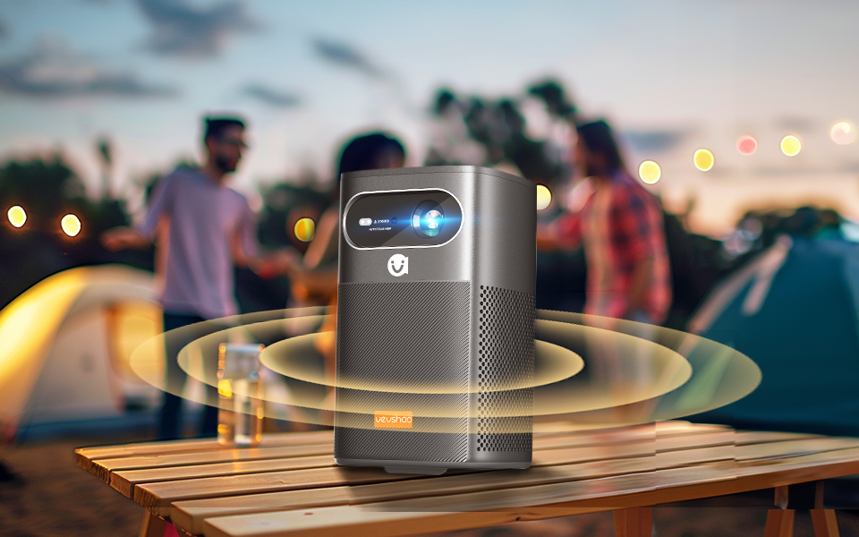 Projetor Externo VEVSHAO V30 1080P 4K Bateria Embutida 3D Foco ...