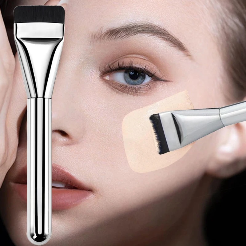 Pincel Ultra Fino Plano para Base Líquida - Ferramenta Profissional de ...