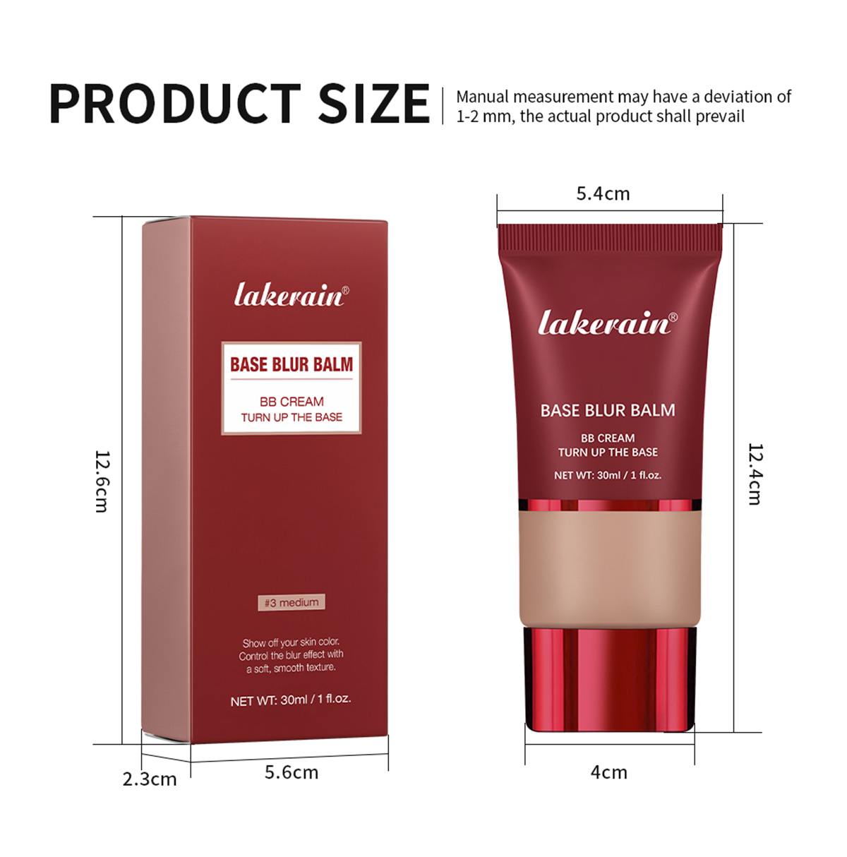 Lakerain Base De Fosca De Poros Invisíveis Natural Brighten Whiten Blur ...