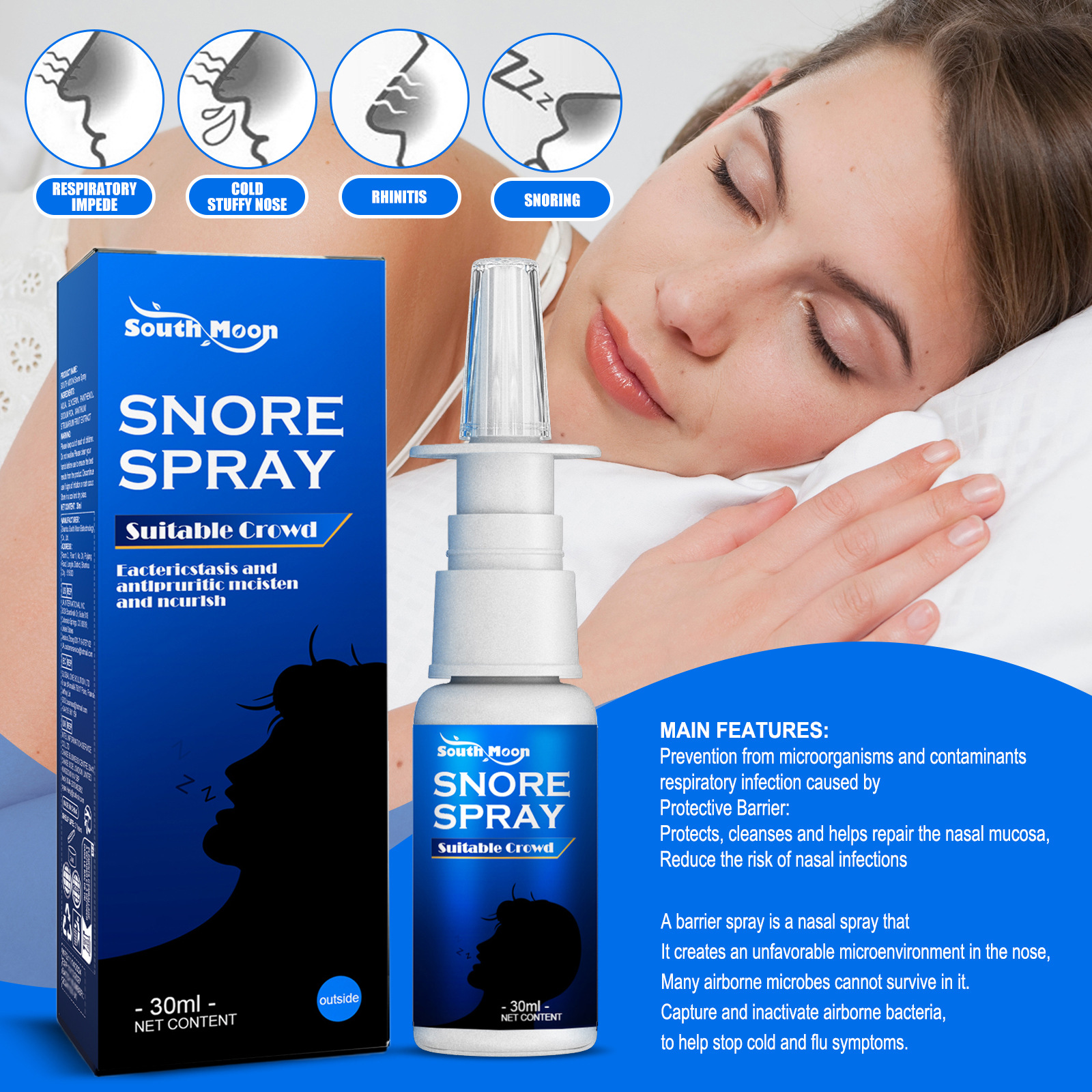 Spray Anti-Ronco , Gotas De Rolha De Rápido Para Melhor Sono , Melhora ...