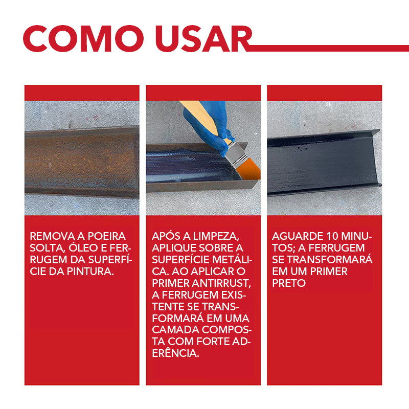 Chibel 300ml Tinta De Ferrugem, Pasta Removedor PimerA Base De Agua ...