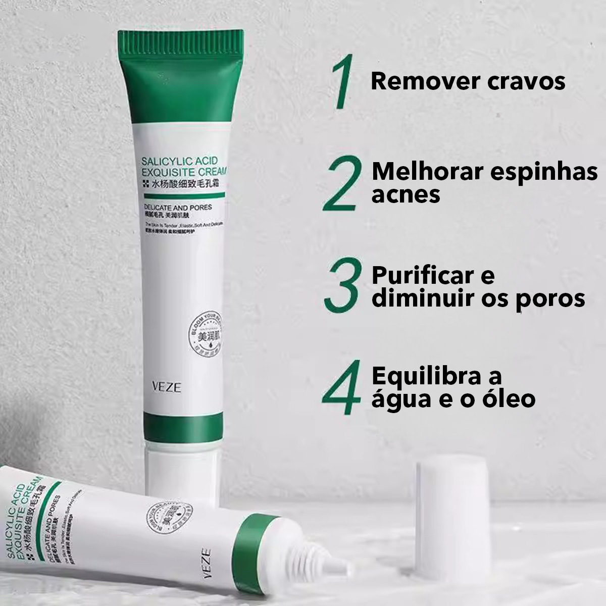 Creme De Ácido Salicílico Para Redução De Poros , Hidratação E Nutrição ...