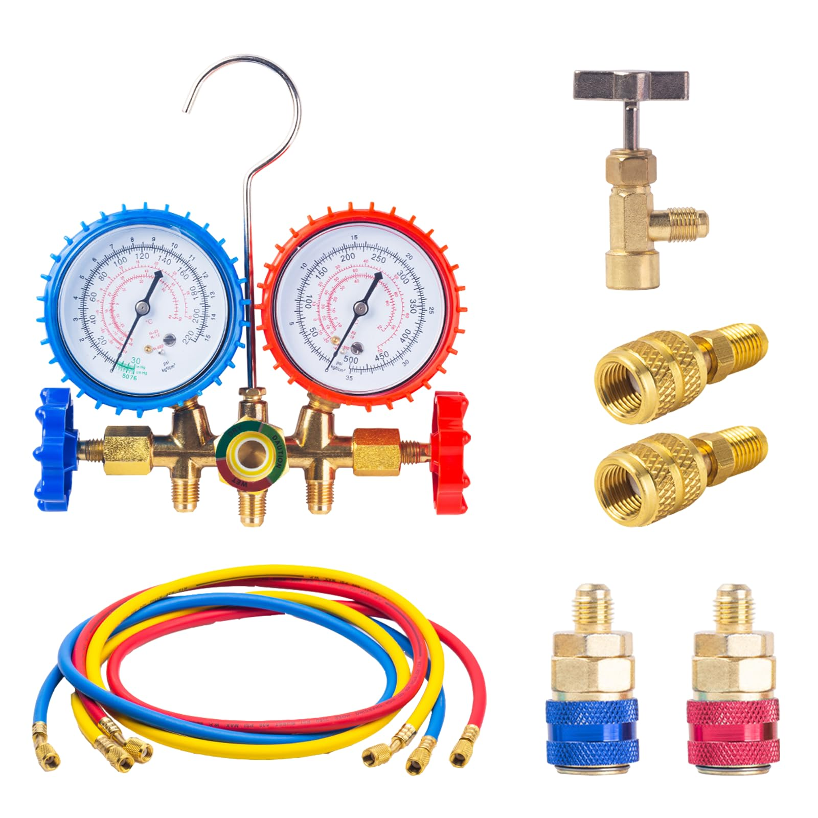 Manifold Ar Split R22 R134a R32 R410a Mangueira 90cm | Shopee Brasil