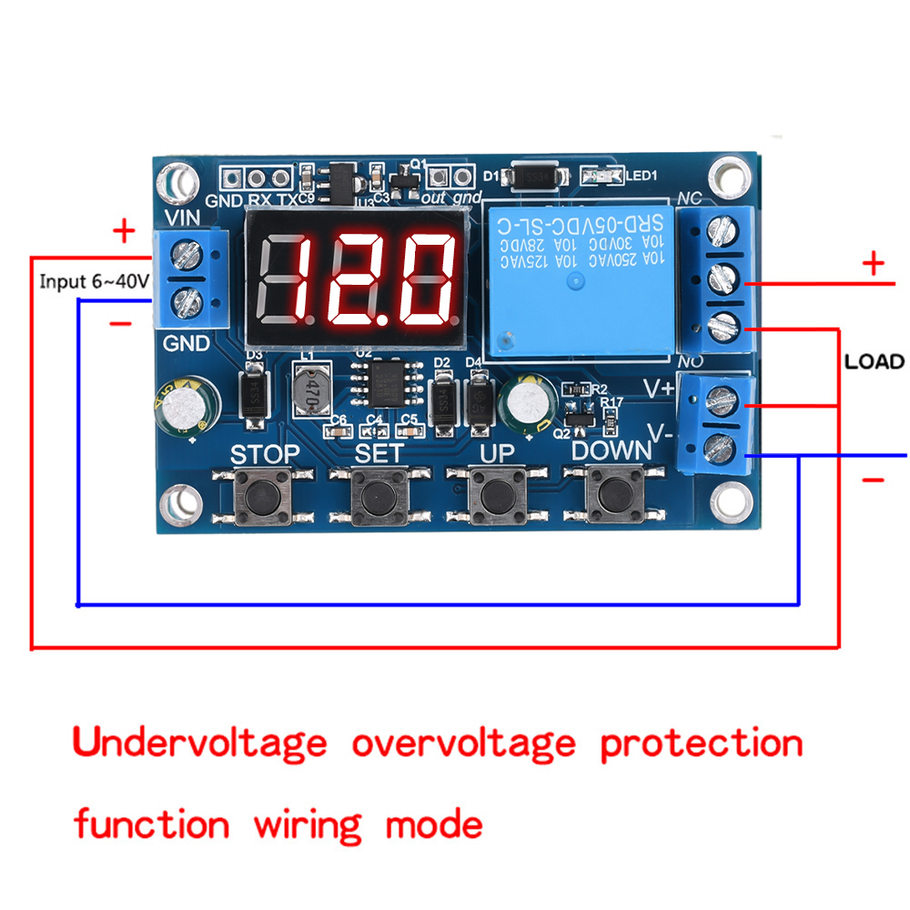 LED Display Battery Charge Discharge Module DC Power Indicator for Lead ...