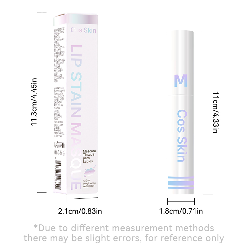 Cos Skin Matte Batom 7 Cores, Fácil de Remover, À Prova D'água e ...
