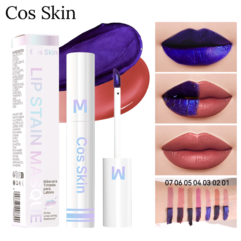 Cos Skin Matte Batom 7 Cores, Fácil de Remover, À Prova D'água e ...